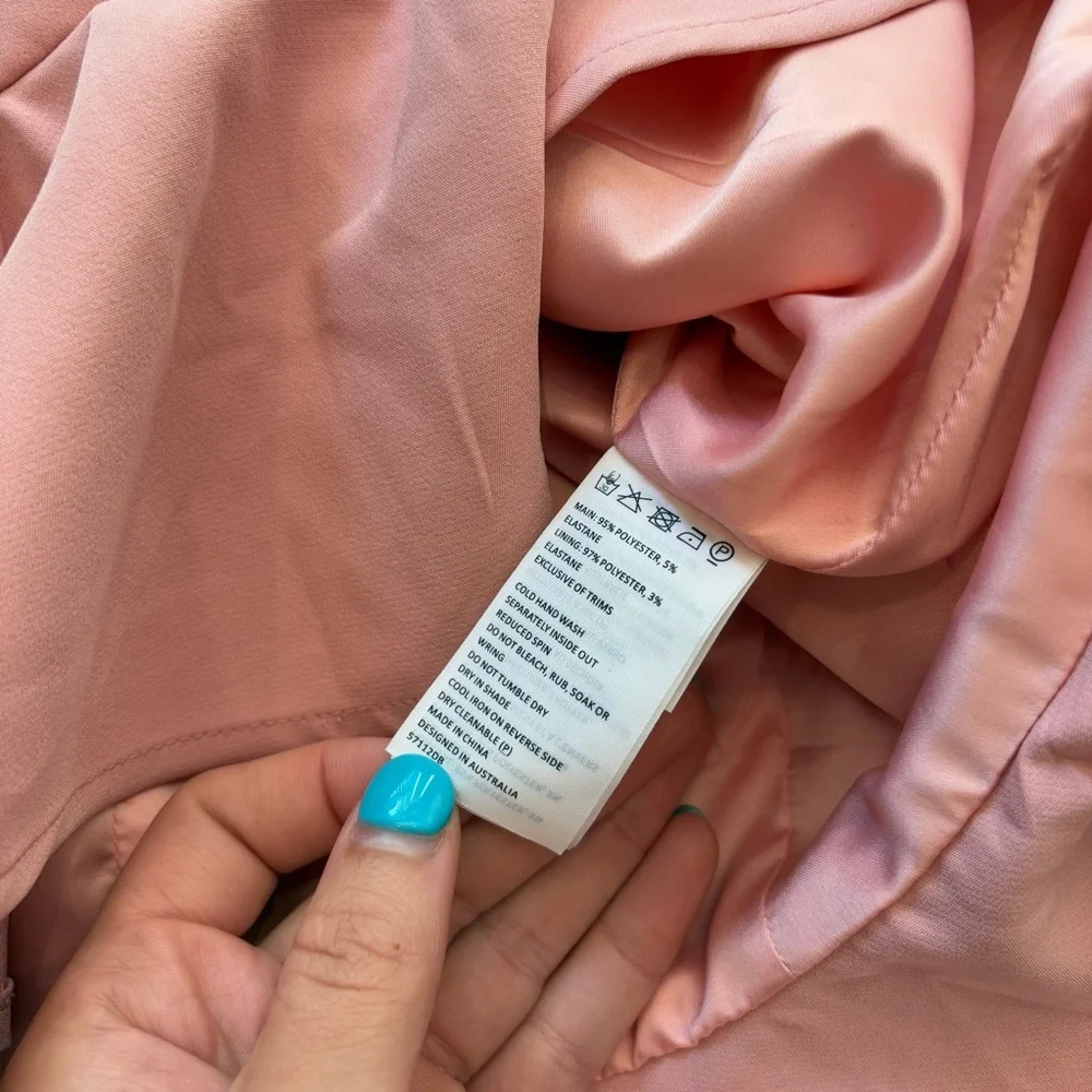 Bardot Gigi Ruffle Hem Fit & Flare Blush Pink Mini Dress Size 4 - Picture 10 of 10